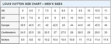 louis vuitton sneakers sizing|louis vuitton lv size chart.